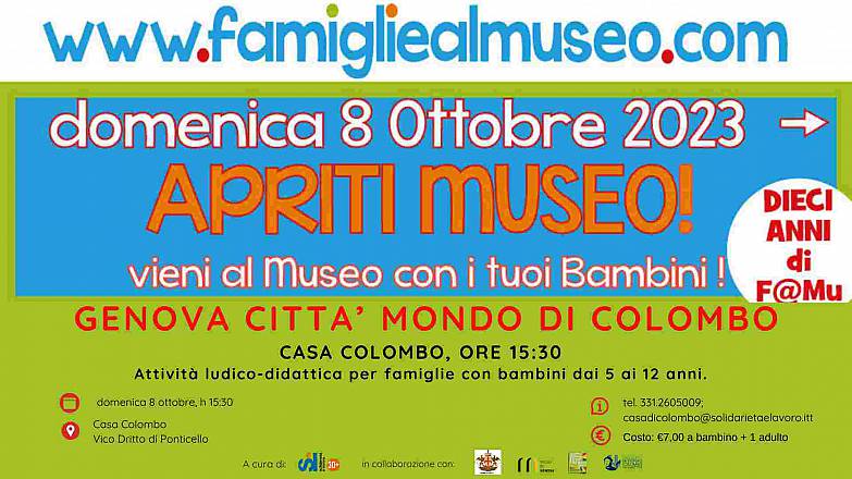 F@mu torna a casa colombo con l’attività “genova città mondo di colombo